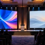 LED Wall or Projection for a Corporate Stage