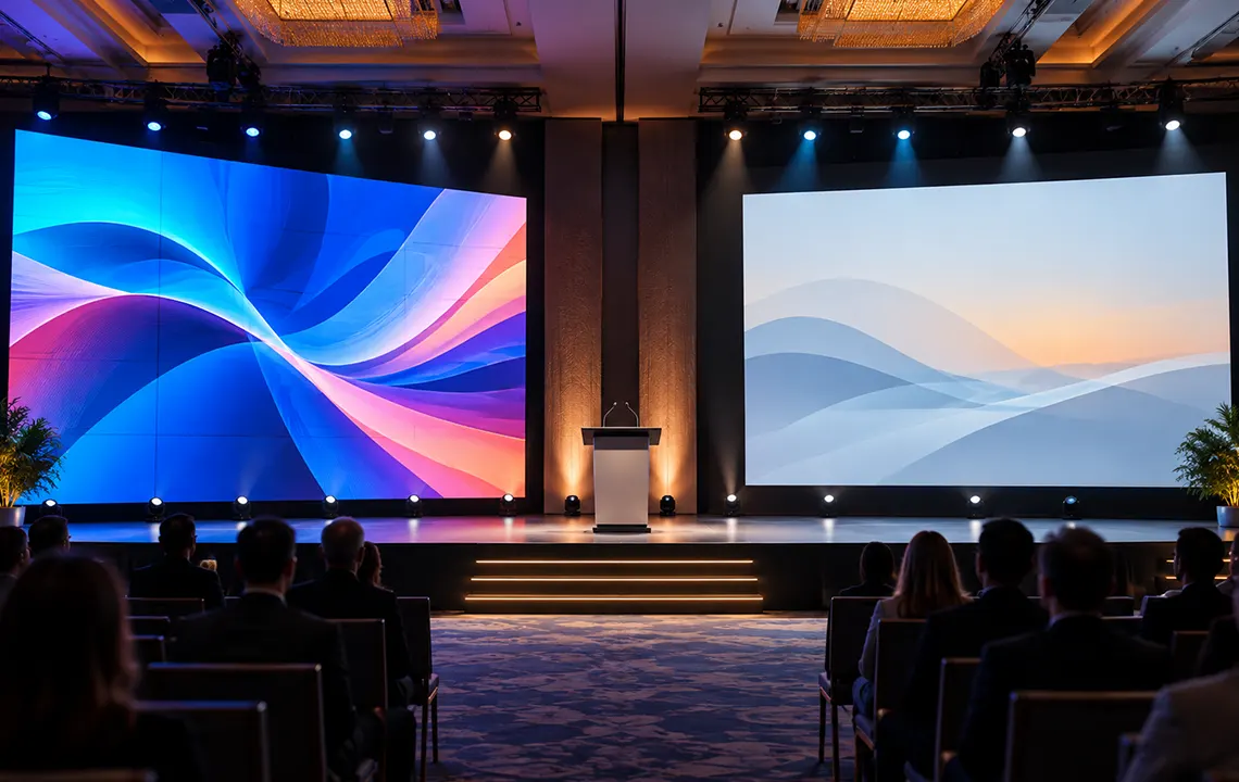 LED Wall or Projection for a Corporate Stage